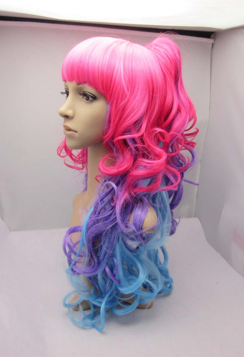 画像4: 🔥SALE🔥3色フルウィッグ（ピンク・パープル・ブルー） (4)