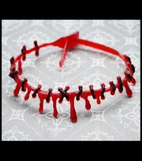 画像5: 縫いbloodチョーカー / レッド (5)