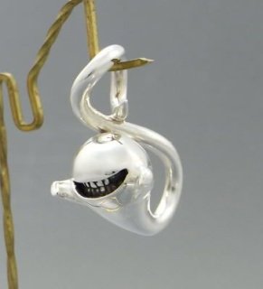Crescent Moon Smile_p1 White Ver. (s_m-p.84) / Only Pendant