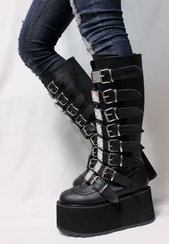 新品未使用⭐️Demonia デモニア 厚底ブーツ 黒23.5cm M5 取り寄せ]STOMP-13 / 厚底ブーツ【DEMONIA】 | Spider Rock Web