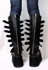 画像4: [取り寄せ]DAMNED-318 / Black / 厚底ブーツ【DEMONIA】 (4)