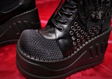 画像13: [取り寄せ]STOMP-18 / black / 厚底スニーカーブーツ【DEMONIA】 (13)