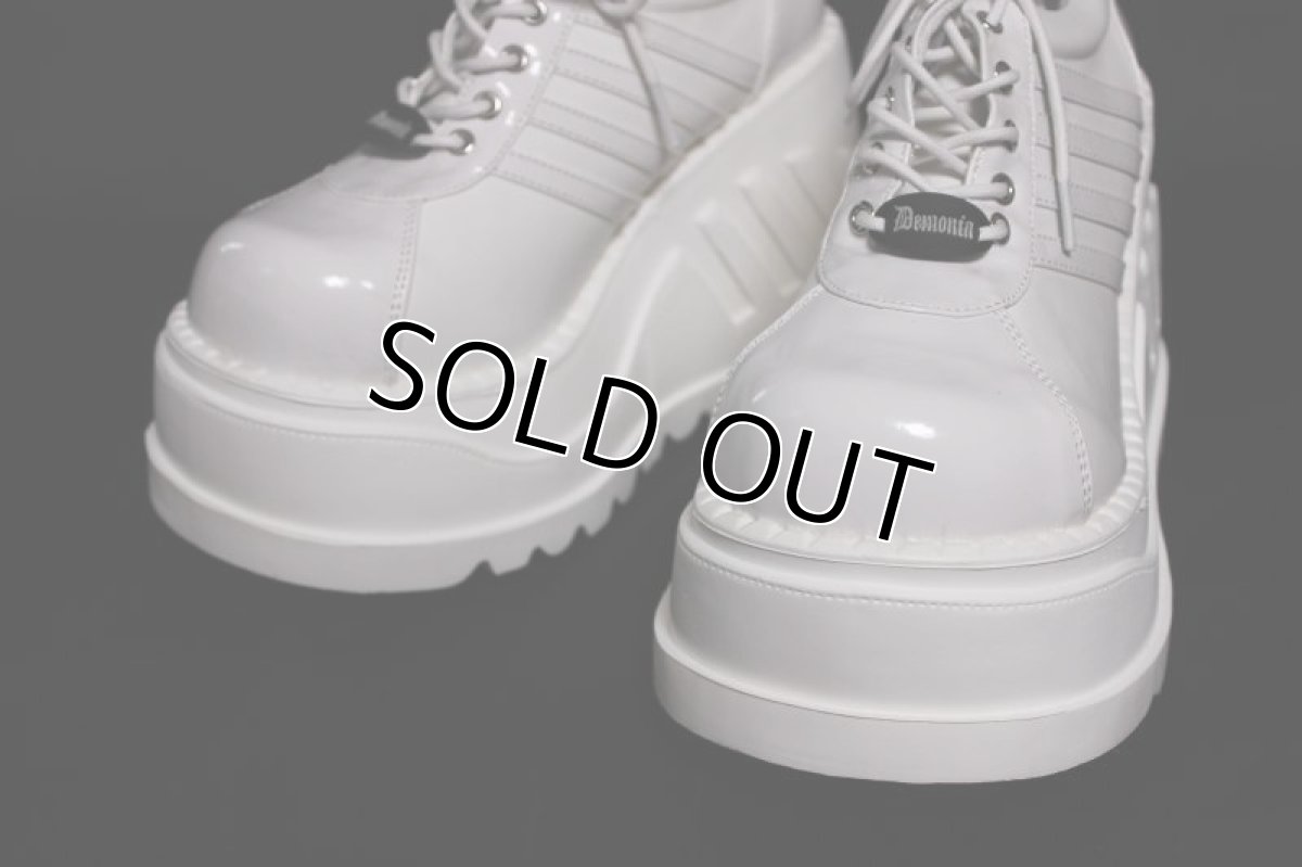 画像7: [即納]STOMP-08 / White / 厚底スニーカー【DEMONIA】 (7)