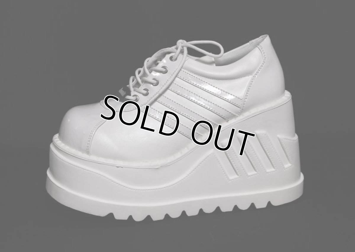 画像10: [即納]STOMP-08 / White / 厚底スニーカー【DEMONIA】 (10)