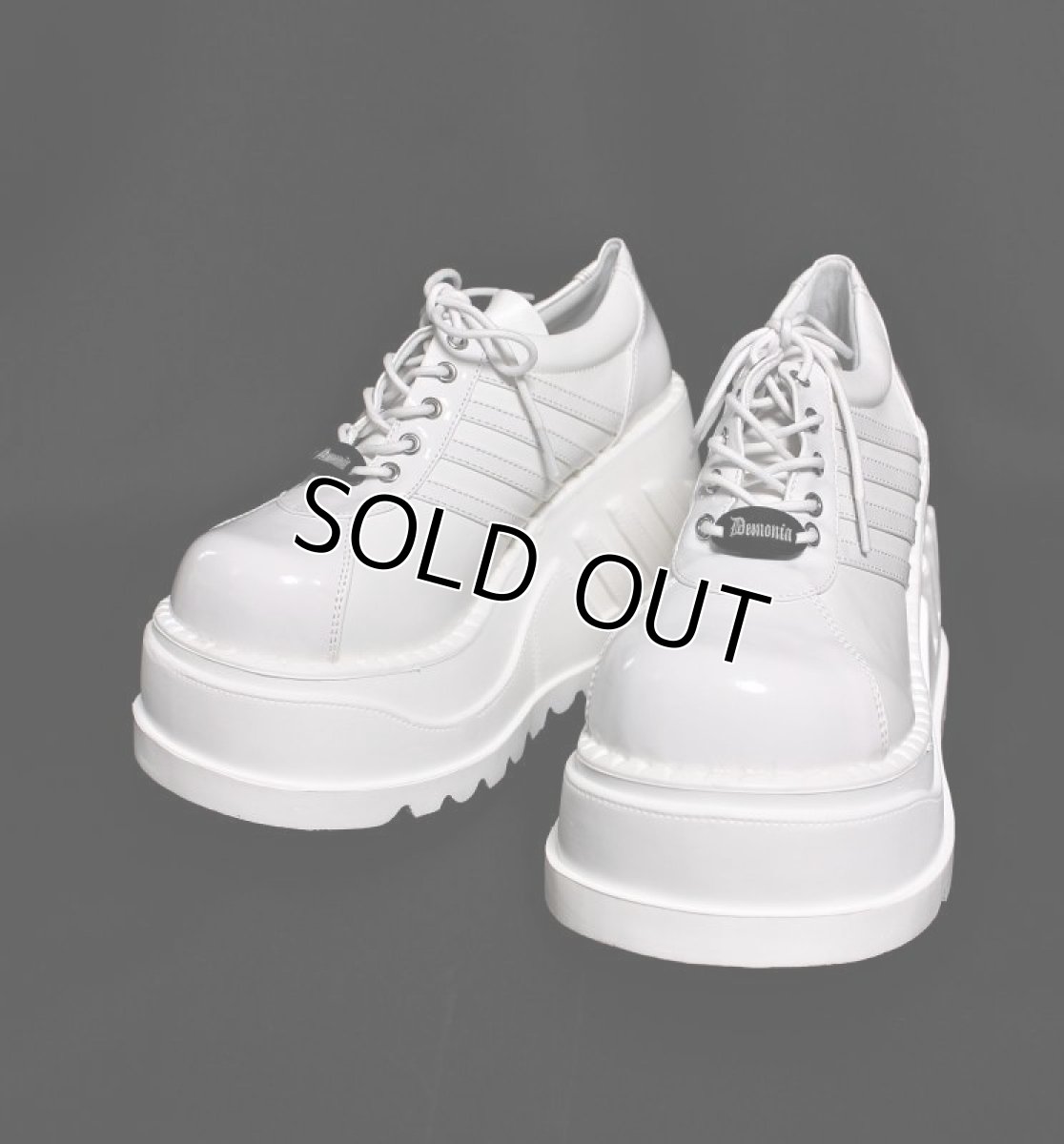 画像6: [即納]STOMP-08 / White / 厚底スニーカー【DEMONIA】 (6)
