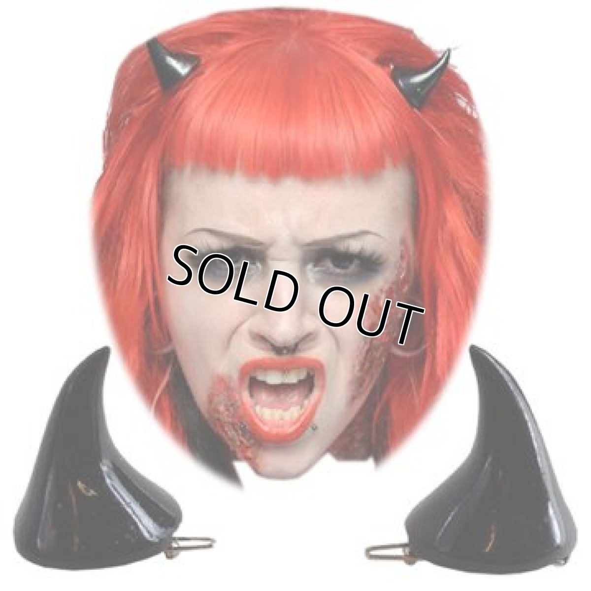 画像1: HORROR HAIR HORNS / BLACK / ヘアクリップ【KREEPSVILLE 666】 (1)