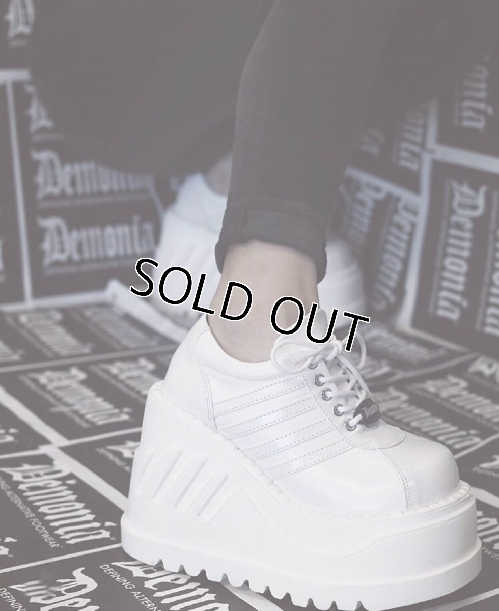 画像14: [即納]STOMP-08 / White / 厚底スニーカー【DEMONIA】 (14)