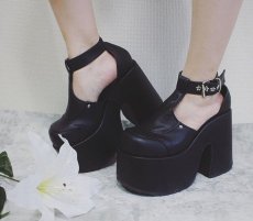 画像8: [取り寄せ]CAMEL-103 / レザー / 厚底ブーツサンダル【DEMONIA】 (8)