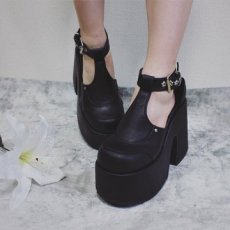画像7: [取り寄せ]CAMEL-103 / レザー / 厚底ブーツサンダル【DEMONIA】 (7)