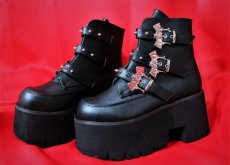 画像20: [取り寄せ]ASHES-55 / black / 厚底ブーツ【DEMONIA】 (20)