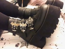画像7: [取り寄せ]ASHES-55 / black / 厚底ブーツ【DEMONIA】 (7)