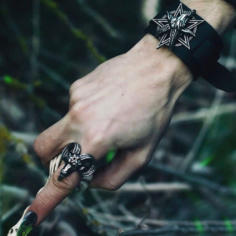 Baphomet/本革ブレスレット【Alchemy Gothic】 | Spider Rock Web