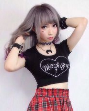 画像5: 縫い痕チョーカー / Black×Purple (5)