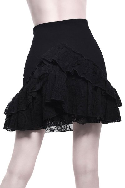 画像1: Adoria Bustle Skirt / BLACK / スカート【KILL STAR】 (1)
