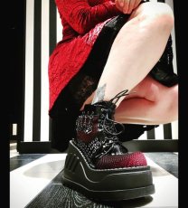 画像10: [取り寄せ]STOMP-18 / RED / 厚底スニーカーブーツ【DEMONIA】 (10)
