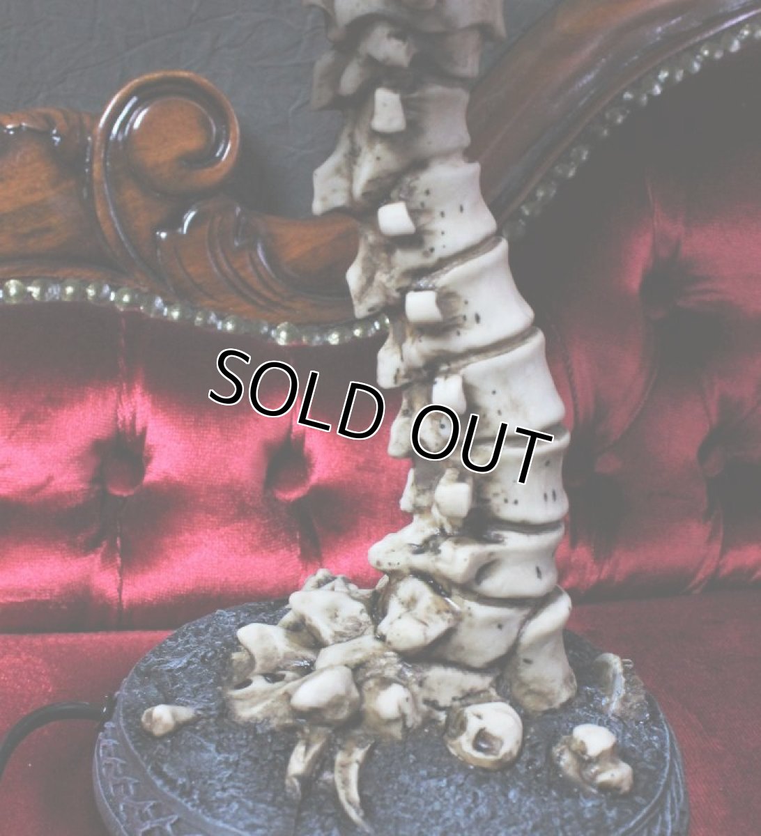 画像8: Atrocity 37.5cm / 死の象徴 -骸骨と背骨- / スタンドライト【NEMESIS NOW】 (8)