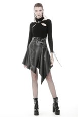 画像4: PU leather zippered / スカート【DARK IN LOVE】 (4)