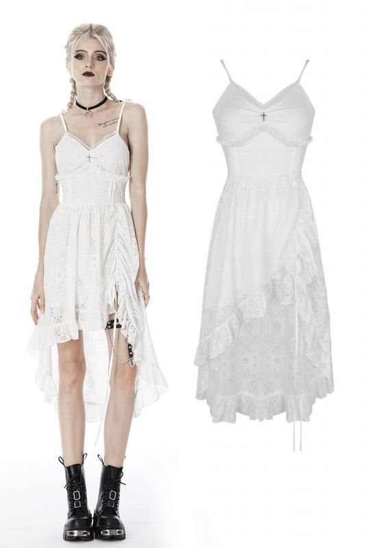 🔥SALE🔥white cocktail lace strap dress/ワンピース【DARK IN LOVE