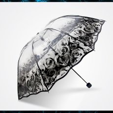 画像2: Romantic Clear Umbrella / 折り畳み傘【SRW】 (2)