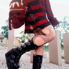 画像9: Grave Digger Skull / BLOOD / 深紅の頭蓋骨/ バッグ【KILL STAR】 (9)