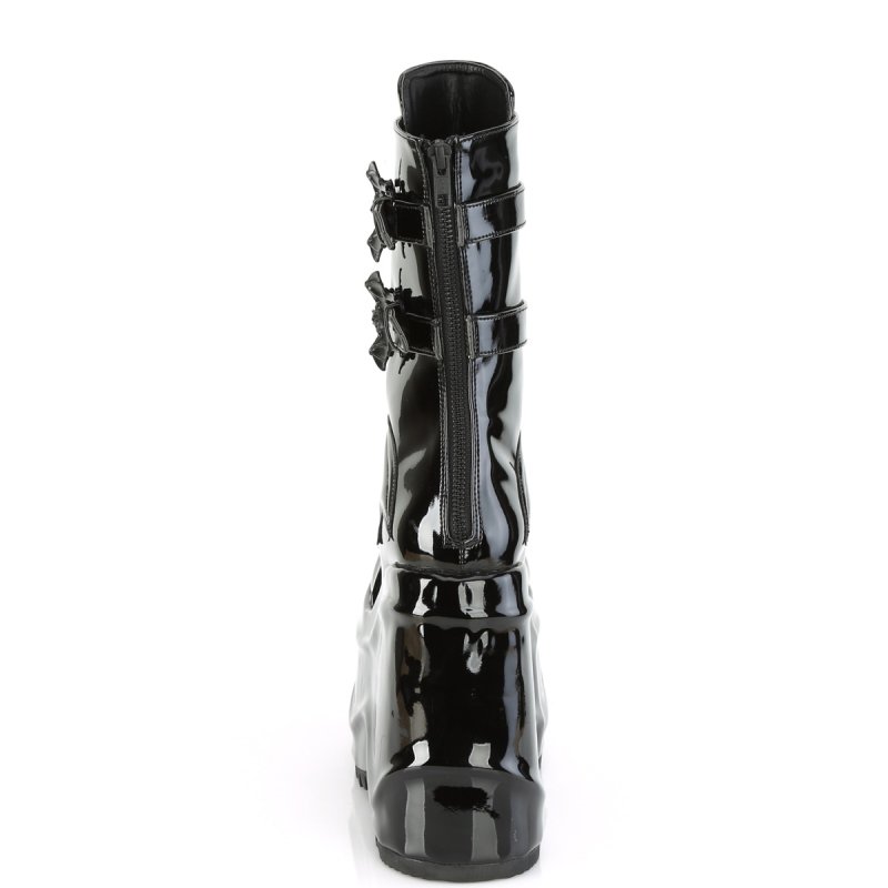 取り寄せ]WAVE-150 / エナメル / ウェッジソール厚底ロングブーツ