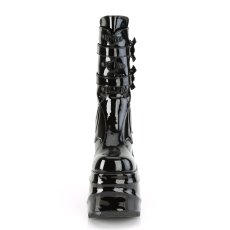 画像6: [取り寄せ]WAVE-150 / エナメル / ウェッジソール厚底ロングブーツ【DEMONIA】 (6)