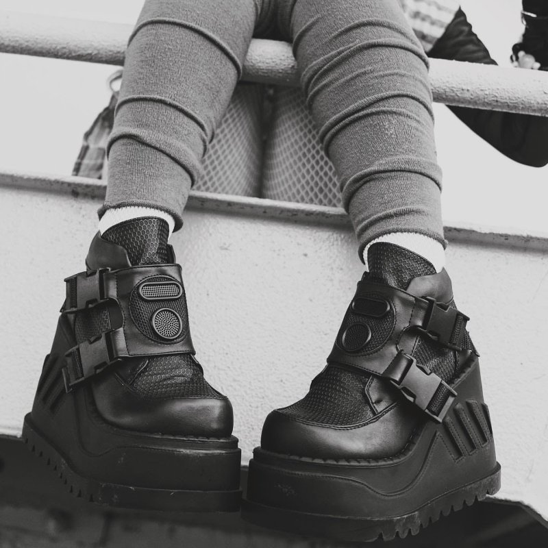 美品】demonia デモニア STOMP-15 厚底ブーツ US10 27 DEMONIA