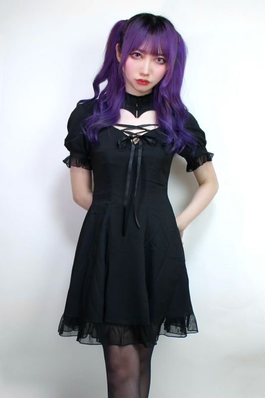 dimmoire Gothic チュールトップス ブラック Lサイズ Gothic lace hollow out sexy top / トップス【DARK IN LOVE