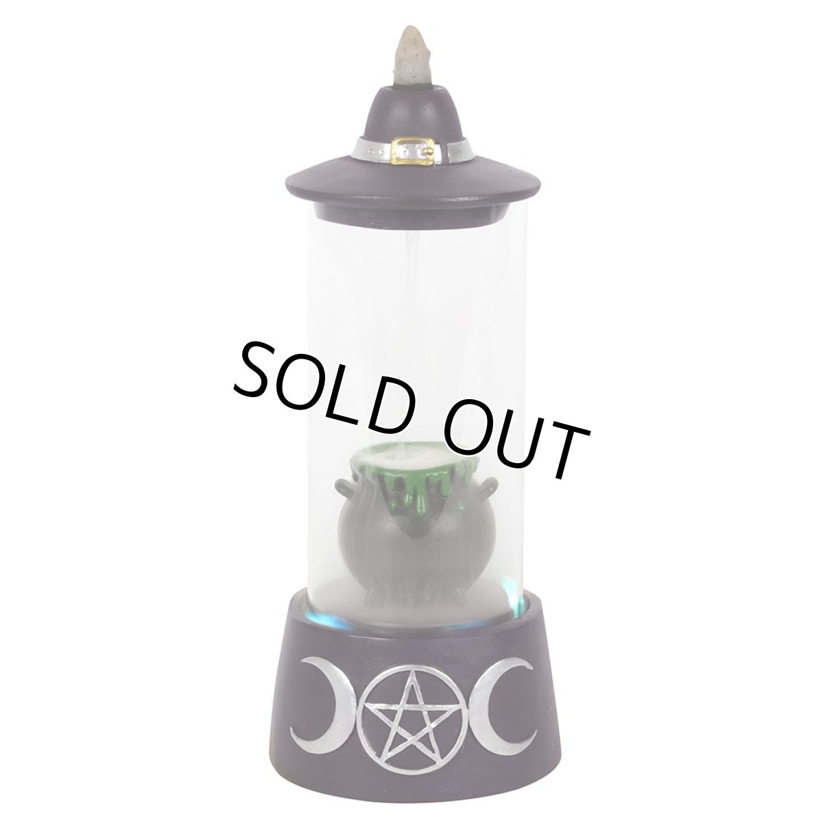 画像1: 🔥SALE🔥【BF_14631】ENCLOSED HAT AND CAULDRON LED BACKFLOW / お香立て / LED【GOTHIC HOMEWARE】 (1)