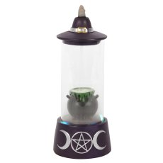 画像1: 🔥SALE🔥【BF_14631】ENCLOSED HAT AND CAULDRON LED BACKFLOW / お香立て / LED【GOTHIC HOMEWARE】 (1)