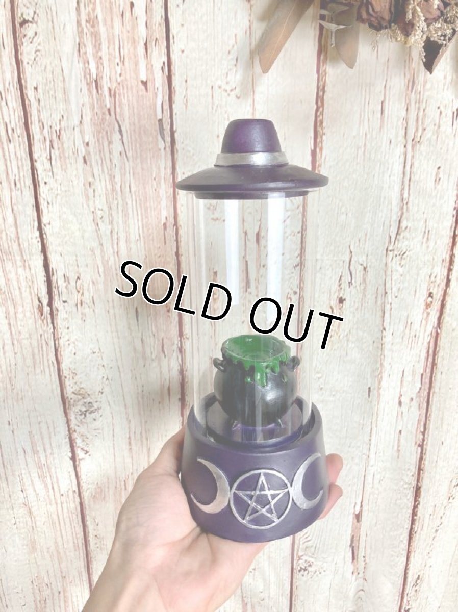 画像4: 🔥SALE🔥【BF_14631】ENCLOSED HAT AND CAULDRON LED BACKFLOW / お香立て / LED【GOTHIC HOMEWARE】 (4)