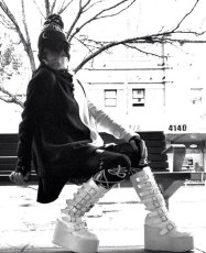 画像12: [取り寄せ]DAMNED-318 / White / 厚底ブーツ【DEMONIA】 (12)