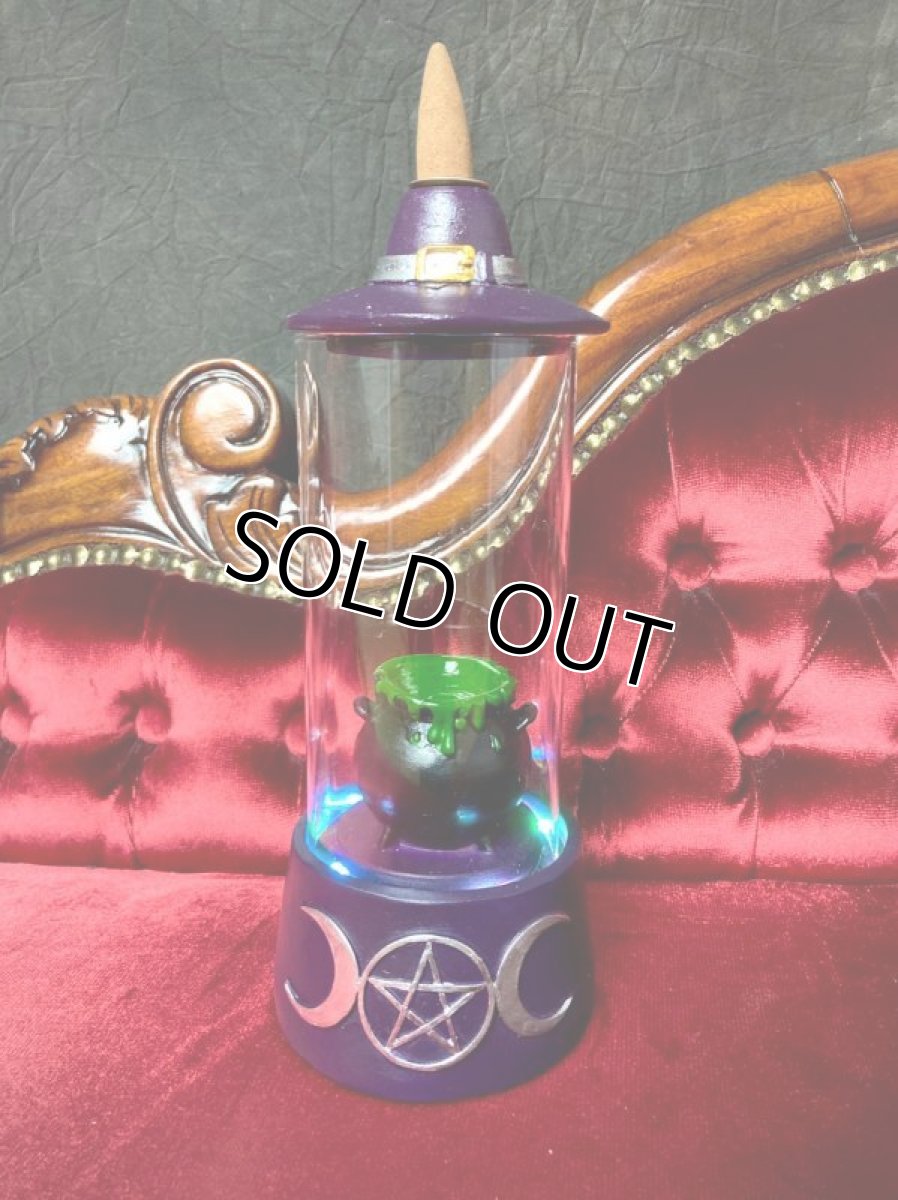 画像6: 🔥SALE🔥【BF_14631】ENCLOSED HAT AND CAULDRON LED BACKFLOW / お香立て / LED【GOTHIC HOMEWARE】 (6)