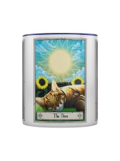 画像2: Deadly Tarot Felis - The Moon, The Sun 2-Tone Mug / cat / マグ【GRINDSTORE】 (2)