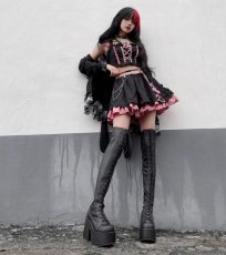 画像11: [取り寄せ]CAMEL-300 / PUレザー / ニーハイブーツ【DEMONIA】 (11)