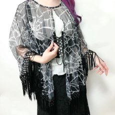 画像2: SPIDERWEB MESH CAPE / ケープ【KREEPSVILLE 666】 (2)