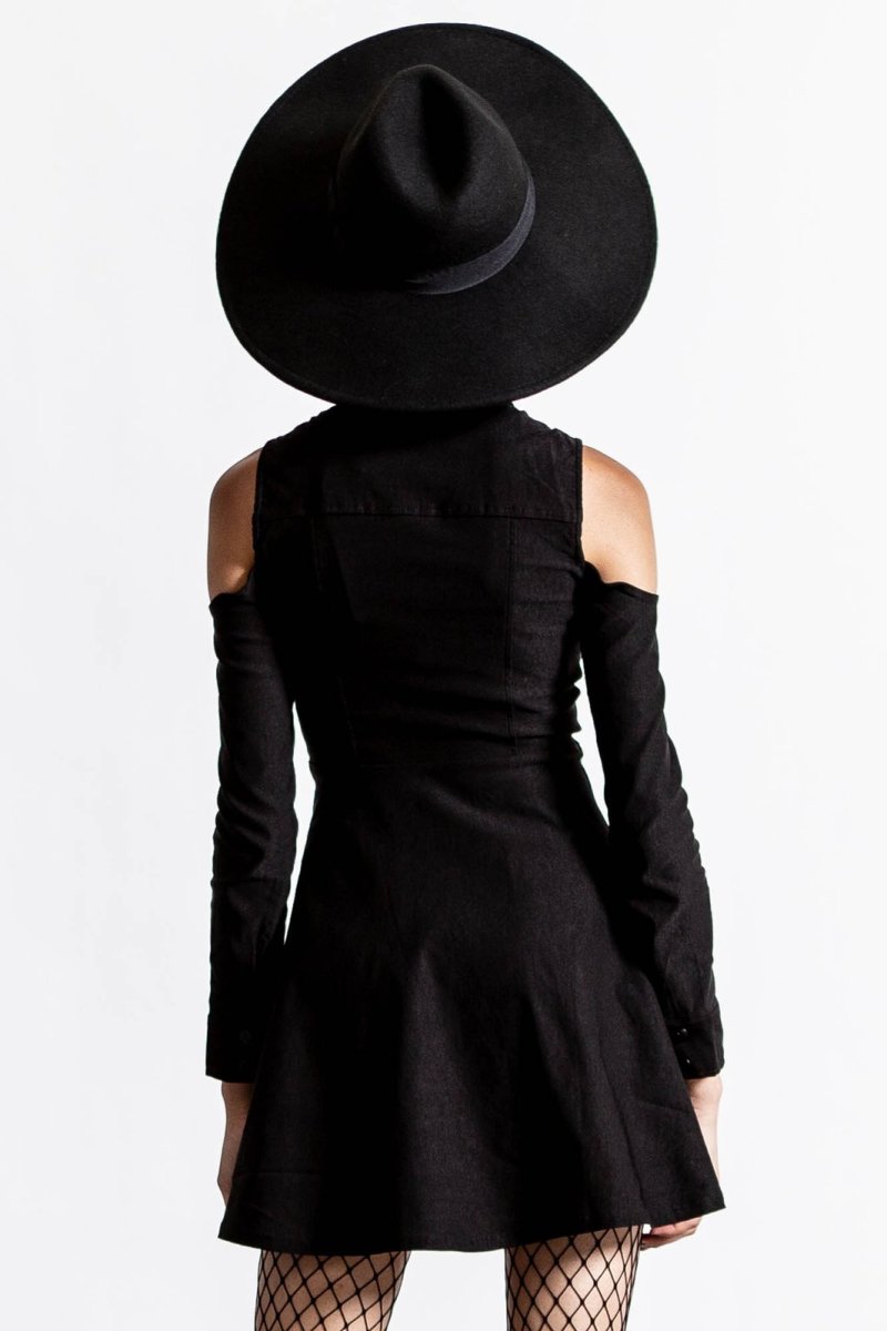 画像4: 🔥SALE🔥Chaotica Shirt-Dress / BLACK【KILL STAR】 (4)