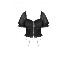 画像2: Rock doll lace up waist pin zip top / トップス【DARK IN LOVE】 (2)