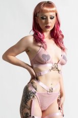 画像2: Hell Kitty Fishnet Bralet / PASTEL PINK【KILL STAR】 (2)