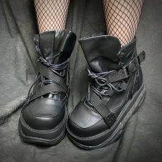 画像8: [取り寄せ]MENS / NEPTUNE-181 / Black / 厚底スニーカー【DEMONIA】 (8)