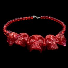 画像3: SKULL COLLECTION / RED GLITTER / ネックレス【KREEPSVILLE 666】 (3)