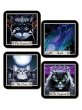 画像1: The Magician / Deadly Tarot Felis - 4 Piece Coaster Set / cat / コースター【GRINDSTORE】 (1)
