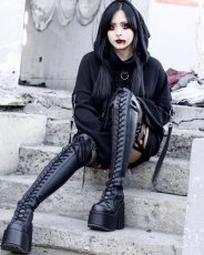 画像15: [取り寄せ]CAMEL-300 / PUレザー / ニーハイブーツ【DEMONIA】 (15)