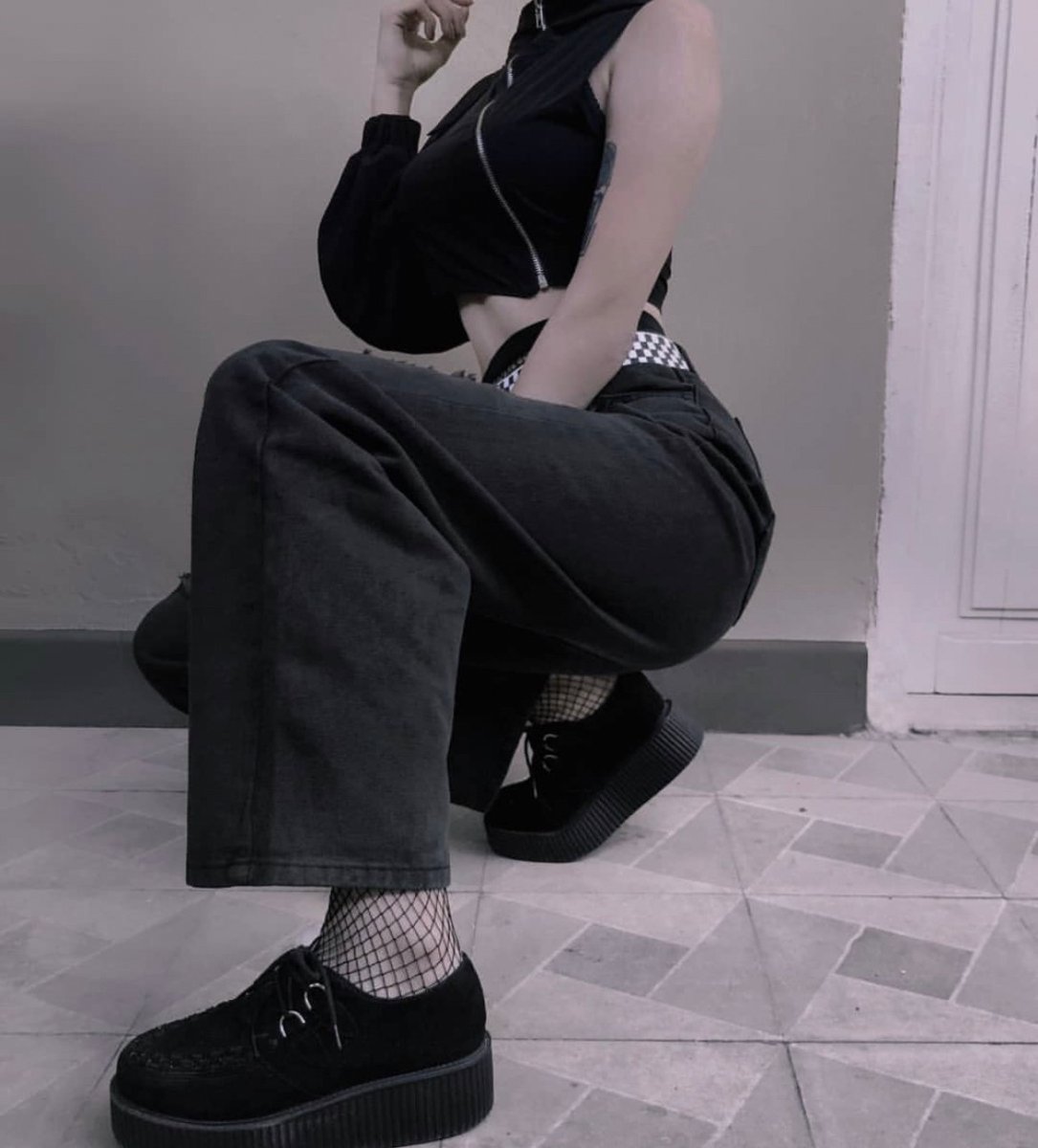 画像7: [取り寄せ]MENS / CREEPER-402S / Black / ラバーソール【DEMONIA】 (7)