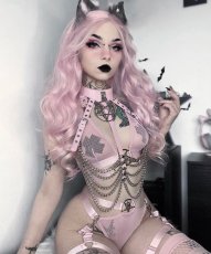画像9: Hell Kitty Fishnet Bralet / PASTEL PINK【KILL STAR】 (9)