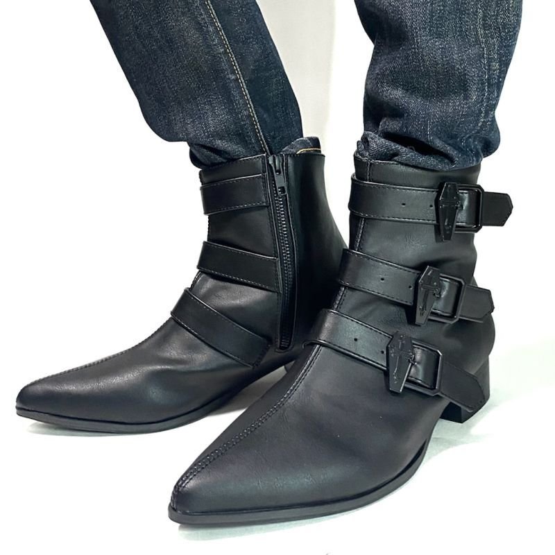 MURATA ORIGINAL9210490インペリアル黒26.5 32411V-7957/L2. HORSE LEATHER BACK ZIP 6HOLES BZ-2 #2LEATHER