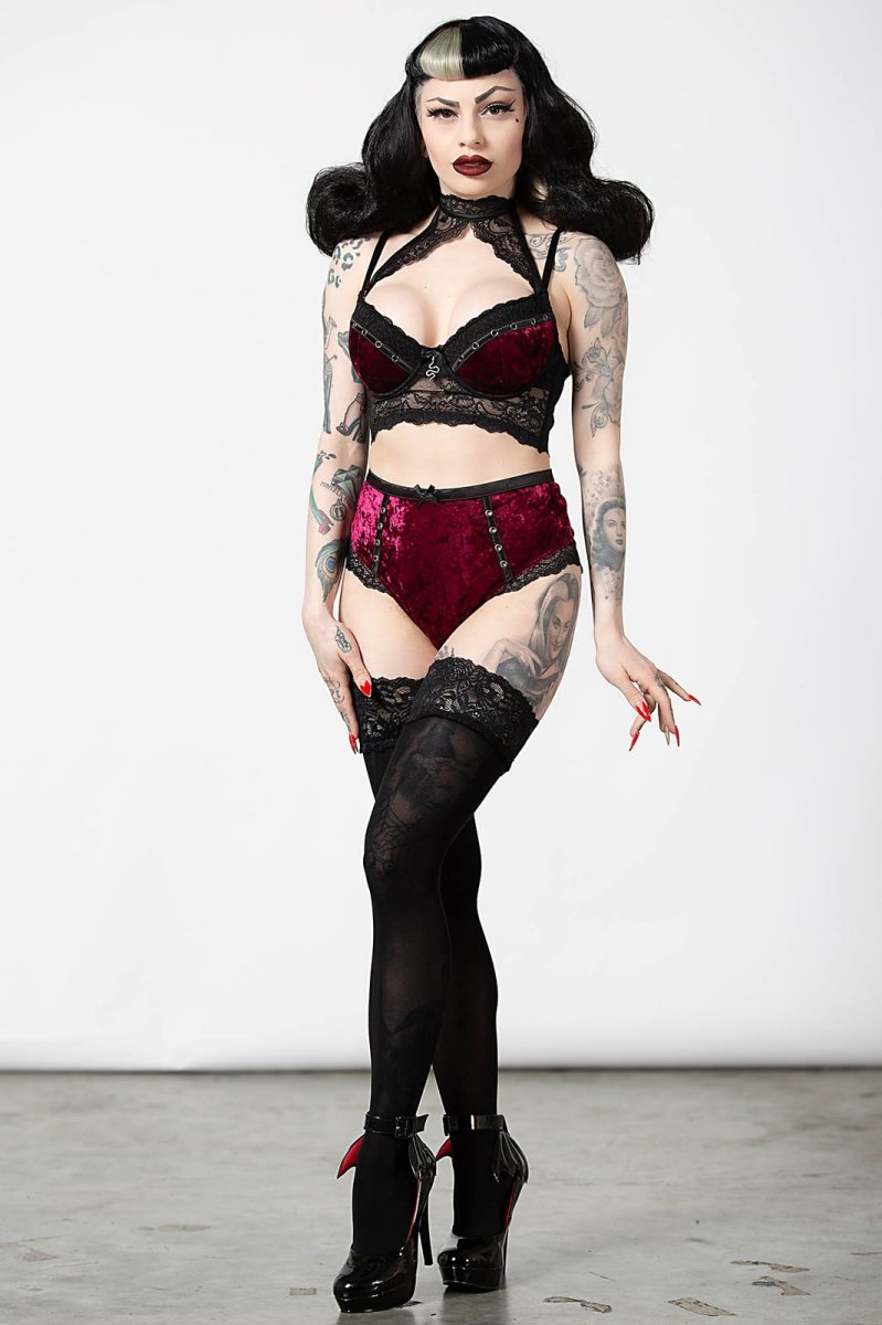 画像6: 🔥SALE🔥Mercy Lace Bra / BLOOD【KILL STAR】 (6)