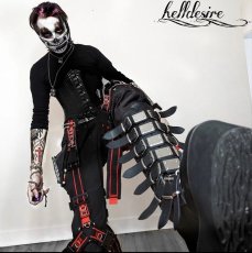 画像20: [取り寄せ]DAMNED-318 / Black / 厚底ブーツ【DEMONIA】 (20)