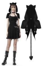 画像1: Punk cool cat tail cape / フーディーケープ【DARK IN LOVE】 (1)