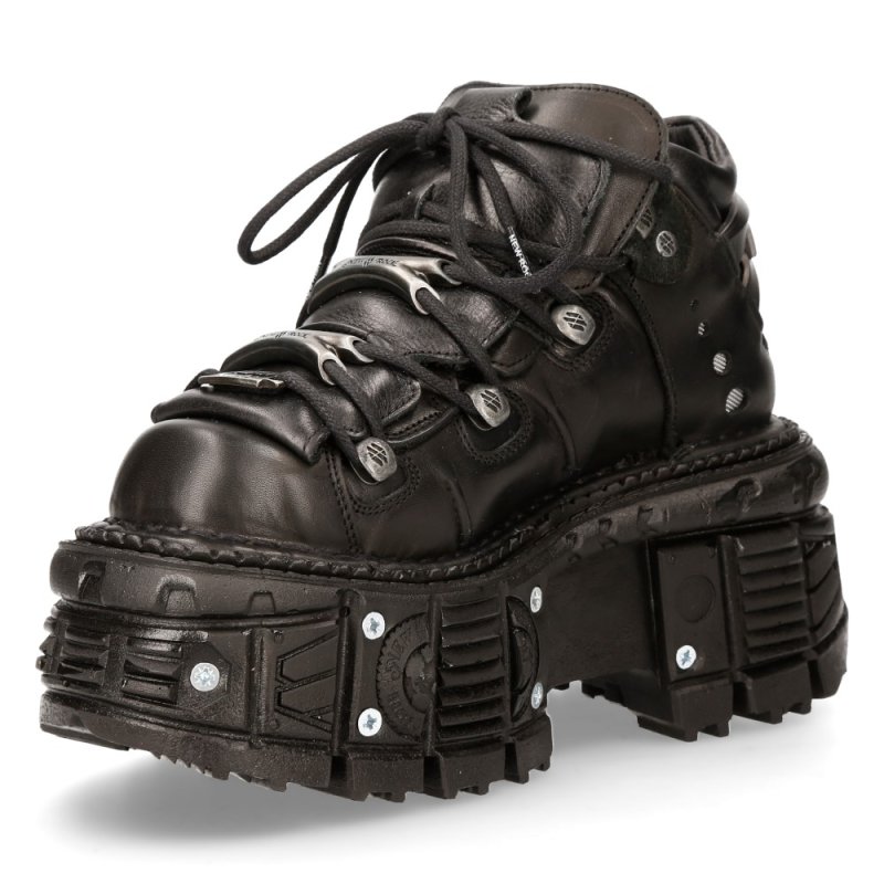 NEW ROCK スカル 厚底 ⭐即納⭐ M-TANK106-C2 / クギ / 厚底スニーカー / 本革【NEW ROCK